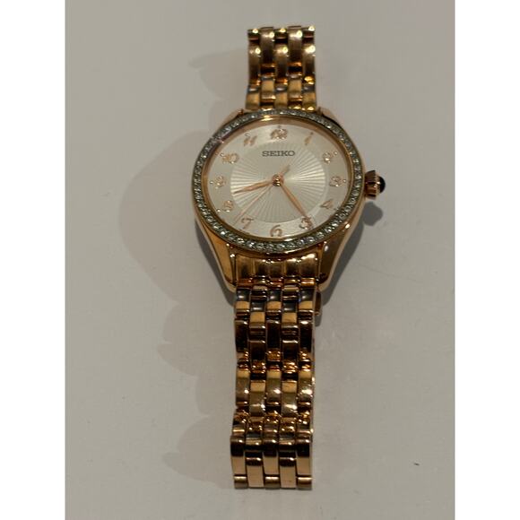 Seiko Women's Rose Gold-Tone Stainless Steel Bracelet Watch - Picture 1 of 4